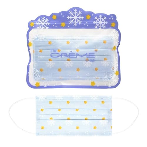The Crème Shop Mascarillas protectoras desechables de 3 capas | Fácil respiración con uso ultra cómodo | Incluye bolsa de viaje resellable y