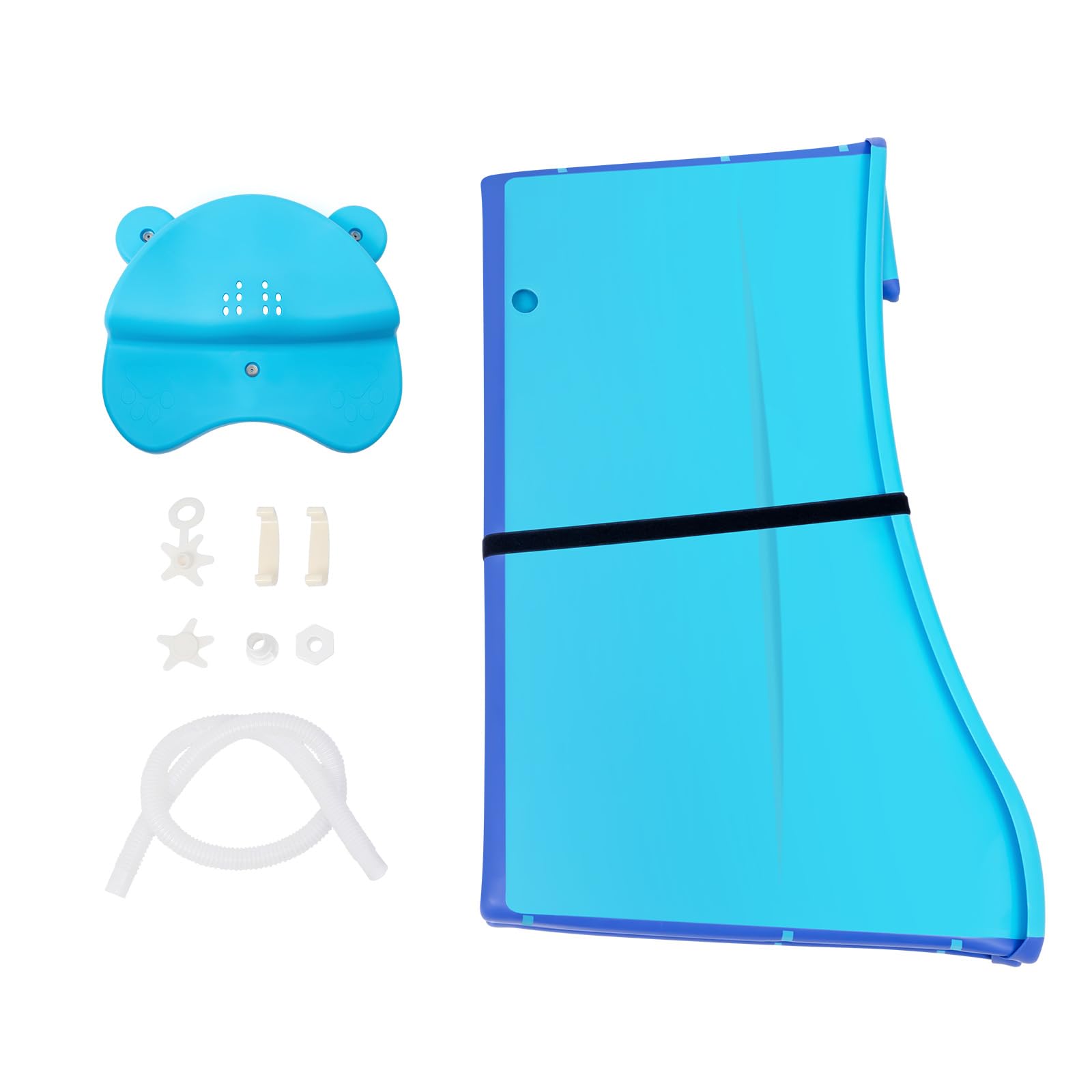 Vasca da bagno pieghevole per adulti, vasca da bagno mobile pieghevole, costruzione leggera, robusta, facile da riporre, grande vasca da bagno per la doccia SPA, blu