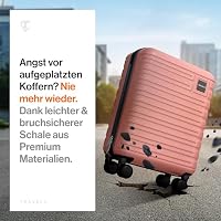 Travely Premium Handgepäck Koffer 55x40x20cm - passend für Ryanair, Lufthansa, Eurowings und co. I 36L Handgepäck Koffer mit sanften Rollen und praktischem TSA Schloss, Reisekoffer – Ansicht 2