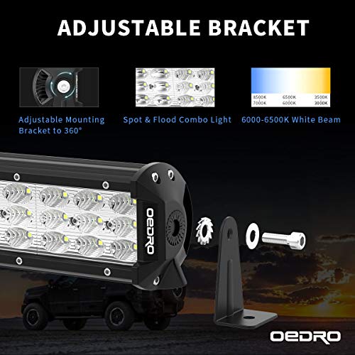 Image of OEDRO 32 Inch LED Light Bar Tri-Row 600W Spot Flood Combo Beam | 66120LM Work Light with Wiring Harness Off-Road Light LED Driving Lights Boat Lighting Fit for Jeep UTV ATV Truck SUV