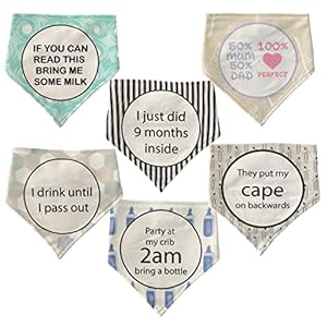 Baby Bib Gift Set, Bibs for Baby Registry for Baby Shower Gifts Funny Baby