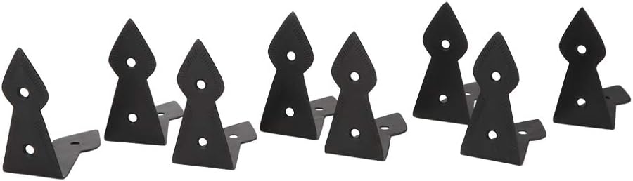 Set of 8 Brass 90 Degree Spade Trunk Corners, Oil Rubbed Bronze Finish, Edge Guard Table Cabinet Protector, Decorative Corner Brackets