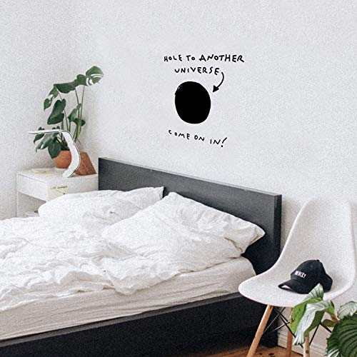 Vinilo decorativo de pared, 22 x 22 pulgadas, negro miniatura 2