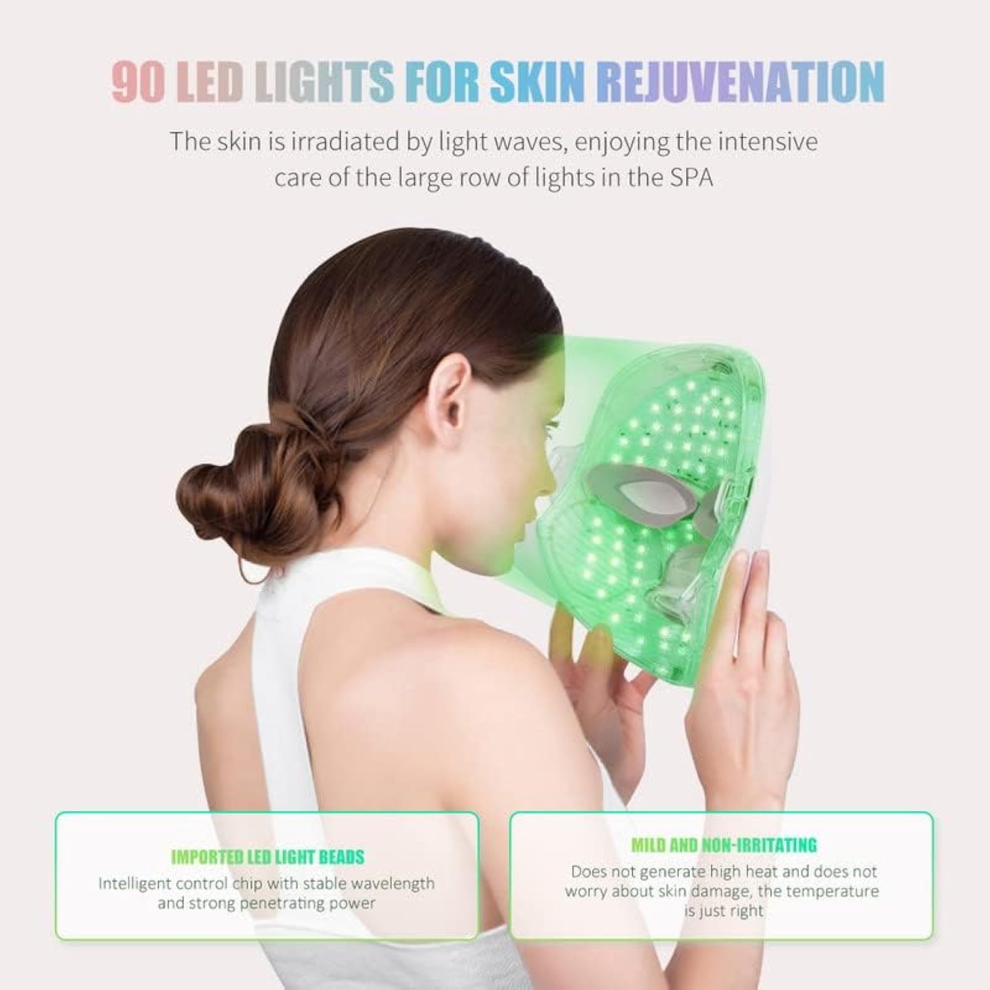 R A Products Rechargeable LED Light Therapy Mask