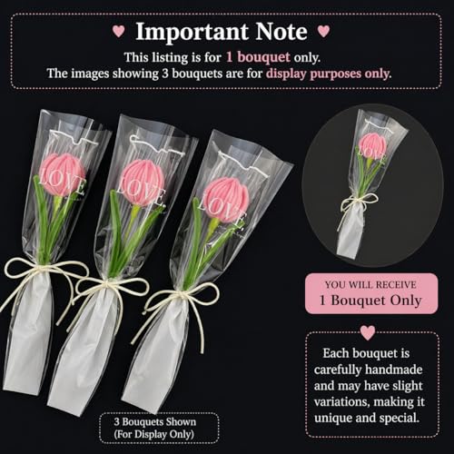 Image of SATYAM KRAFT 1 Pcs Artificial Tulip Flower Korean Style Bouquet for Him Her Girlfriend Boyfriend Wife Husband | Romantic Decor for Anniversary, Birthday, Home Decor (Purple)