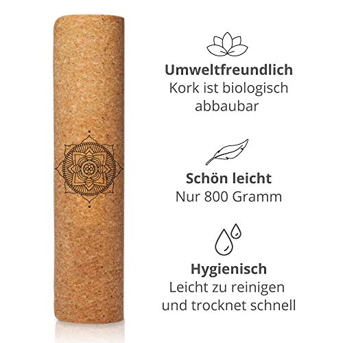 Mosswell Yogamat van kurk & TPE - 4 mm antislip ftalaatvrij - Image 6