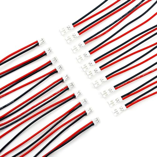 10 Pairs Soft Silicone JST-PH 2.0 Câble de connecteur mâle et femelle 10 cm pour batterie JJRC H36 H67 Blade Inductrix E010