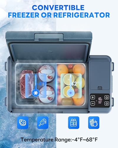 Portable Car Refrigerator Freezer Dual Zone