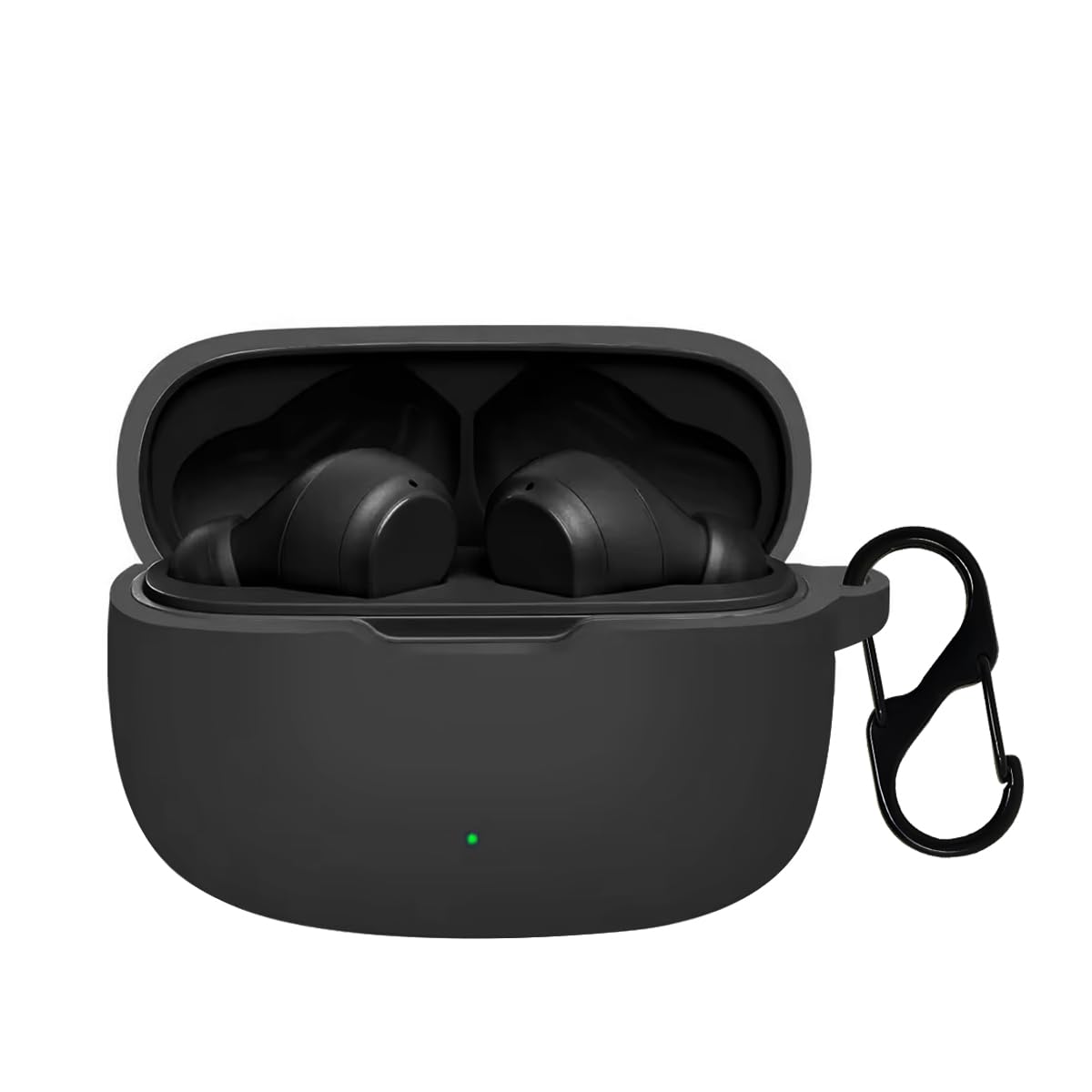 KACA Protective Shockproof Silicone Cover Case with Buckle Compatible with Jbl Wave 200 TWS Earbuds(Black) KACA Protective Shockproof Silicone Cover Case with Buckle Compatible with Jbl Wave 200 TWS Earbuds(Black)