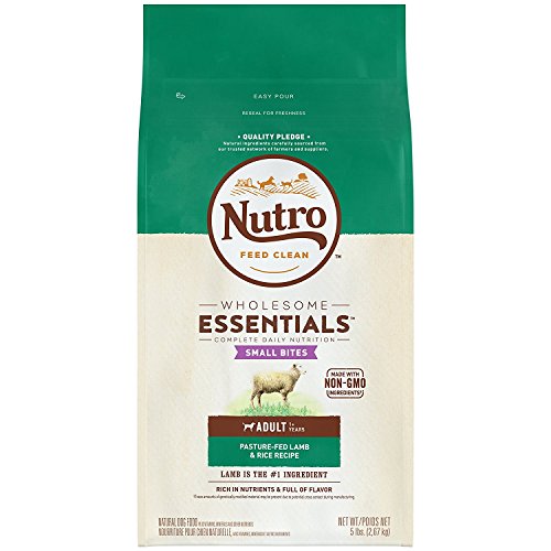 Nutro Natural Choice Small Bites Dry Dog Food, Adult Dog Food Dry Lamb & Brown Rice Recipe, 5 lbs.