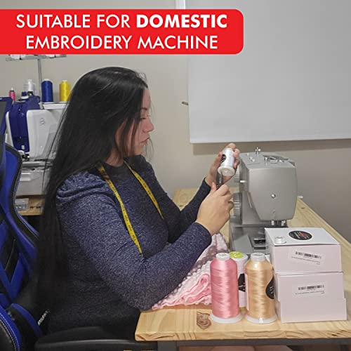 Super B Polyester Embroidery Thread, 40Wt Large Spool 5000M, Embroidery Thread For Commercial & Domestic Machine, 175 Popular Colors Machine Embroidery Thread, 100% Polyester - Magnetic Gray 111 #TOP4
