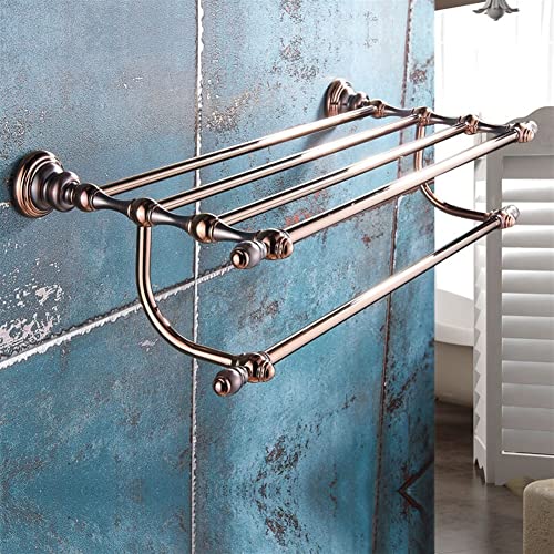 Porte-serviettes en laiton noble accessoire de salle de bain mural