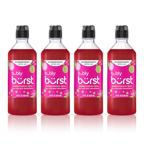Image of Sodastream Bubly Burst Watermelon Lime New Pour Bottle 14.9 FL OZ (Pack of 4)