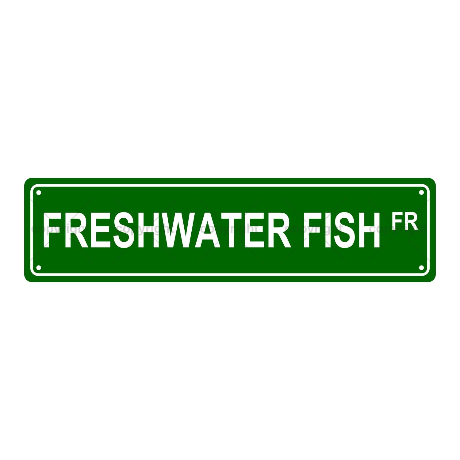Freshwater Fish Fr Animal Metal Tin Street Sign Bar Cafe Garage Cave Home Room Wall Bathroom Farmhouse Garden Porch Patio Decor,4x16 Inch