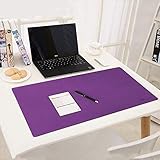 Desk Pad, Purple Desk Blotter,zxtrby Mouse Mat for Office Home Desk Protector pad Waterproof Cotton & Nano Technology Water 24''x14'' (Purple)