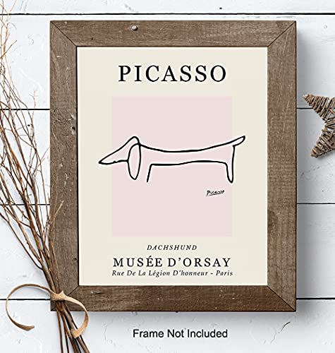 Pablo Picasso Wall Art & Decor - Dog Wall Decor - Mid-Century Modern Room Decor - Abstract Art - Minimalist Wall Decor - Line Art Wall Decor - Gallery Wall Art - Museum Posters - Art Gifts For Women #TOP7
