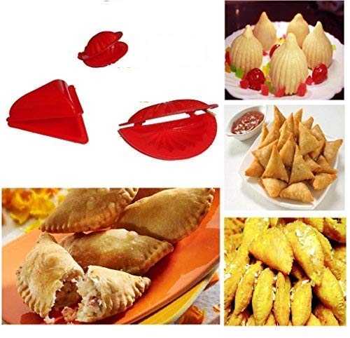 Foliam 12 Pieces Cookie Cutter Stainless Steel Cookie Cutter with Different Shape with Dough Press Dumpling Samosa Modak Gujiya Pie Mould Maker - Set of 3 (Combo) 3