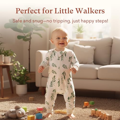 Image of Baby Sleep Suit 1.0TOG Long Sleeve Wearable Blanket with Legs, Soft Sleeping Bag with Feet newborn to 24 Months