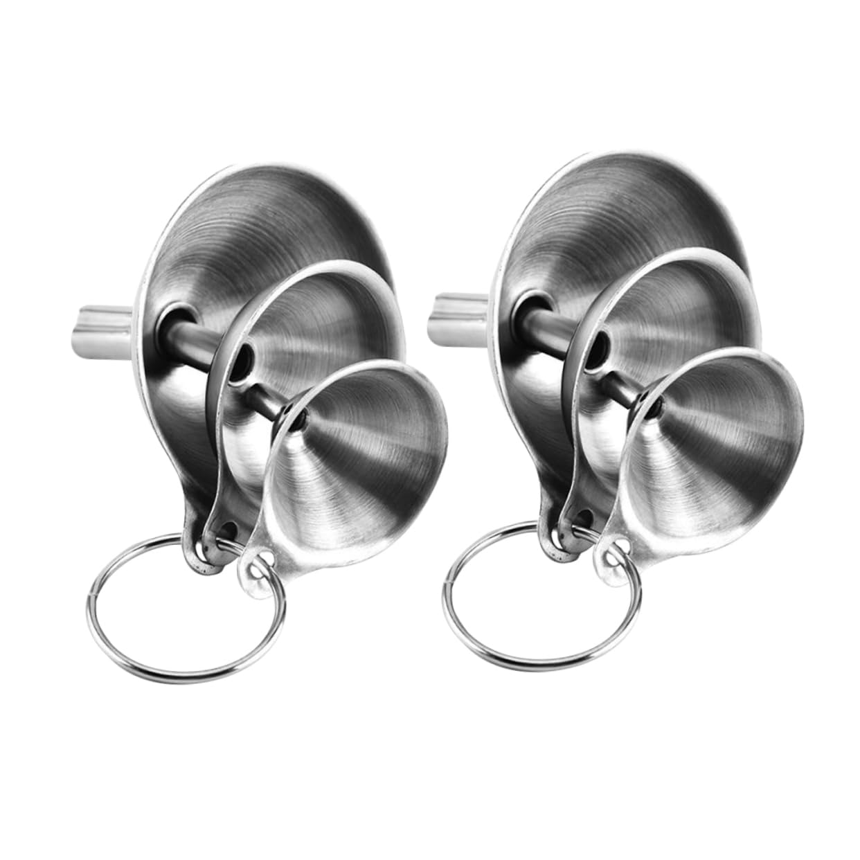 Amosfun Set Di 4 Imbuti Per Uso Cucina Mini Imbuti in Acciaio Inox Per Spezie Oli