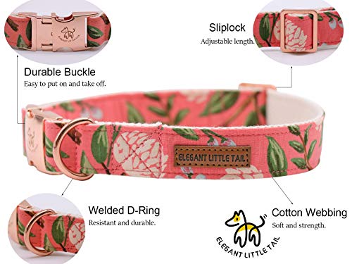 Elegant-little-tail-Dog-Collar-Pink-Floral-Print-Pet-Collar-Summer-Dog-Collar-Pet-Collar-Dog-Cotton-Durable-Dog-Collar-Metal-Buckle-Collar-for-Medium-Dogs Elegant little tail Dog Collar Pink Floral Print Pet Collar Summer Dog Collar Pet Collar Dog Cotton Durable Dog Collar Metal Buckle Collar for Medium Dogs