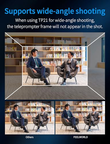 Image of FEELWORLD TP21 21 inch Professional Teleprompter for Up to 21 inch Tablet ipad