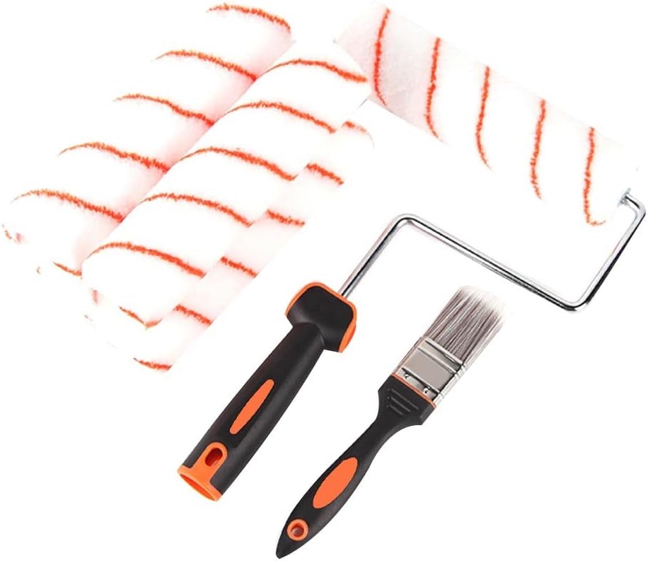 JSEIAJB 8Pcs 10inch Home Wall Art Decoration Pattern Painting Brush Paint Roller Tool The Rollers to Paint, Repair and Decorate Walls