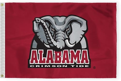 Miniatura 9 de AGAS - Banderas de marea carmesí con logotipo de elefante de la Universidad de Alabama, 3 x 5 pies, nailon 200D impreso de doble cara con ojales de