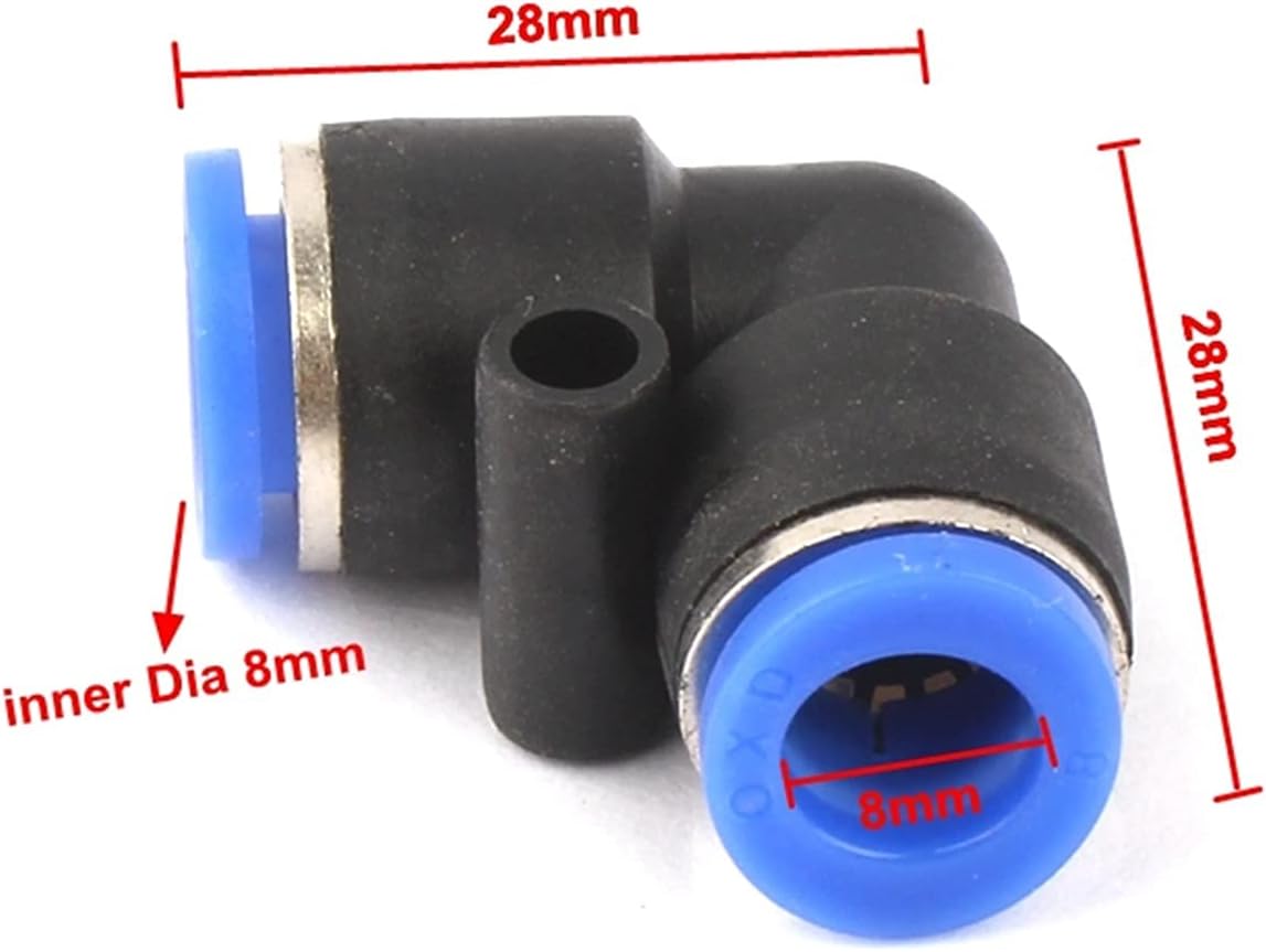 Gardening Irrigation Dripper 45pcs 6mm / 8mm Plastic Elbow Connector Garden Hose Equal Diameter Elbow Used for Planting Irrigation Hose Fittings Pneumatic Connector