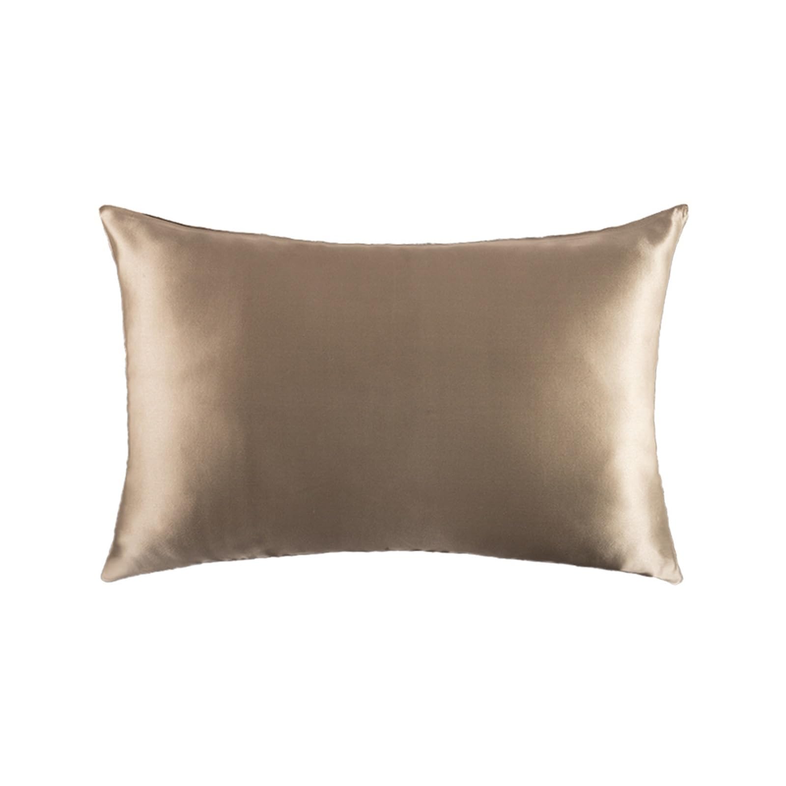 Silk pillowcase Silk Pillow Cover Double Pillowcase Pure With Hidden Zipper(Khaki,51x76cm)