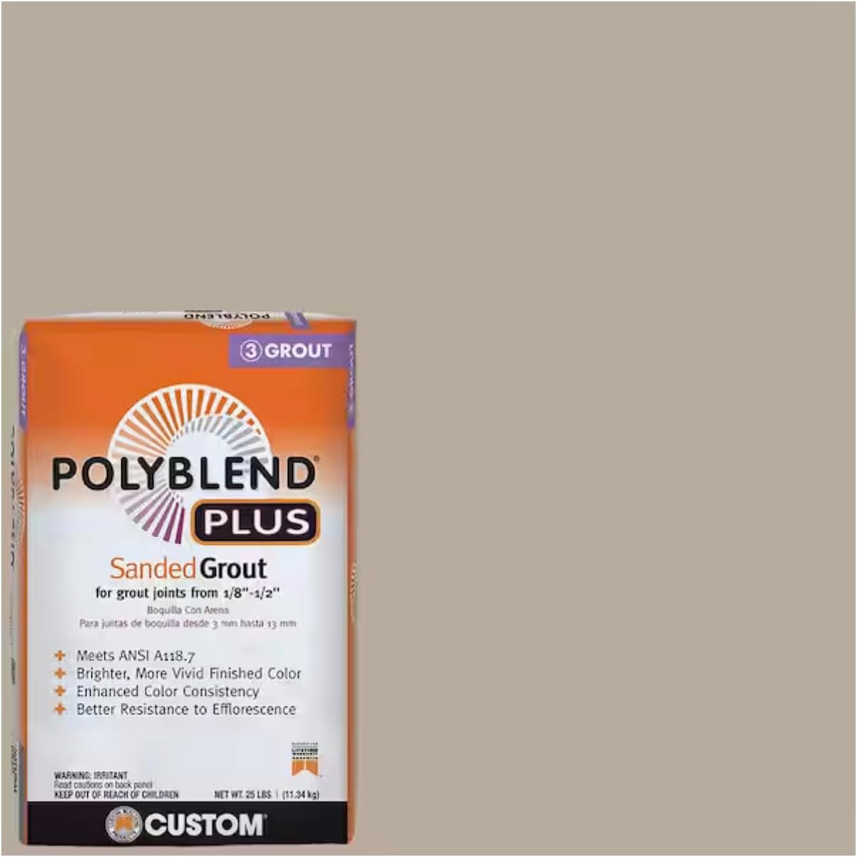 Grout Customs POLYBLEND Plus Sanded 25LB Bag (Haystack 380)