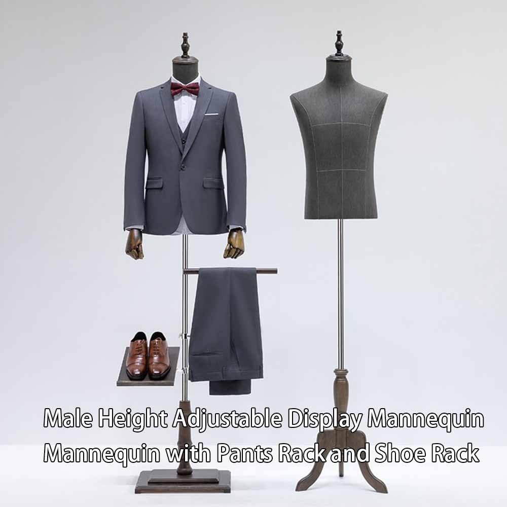 Amazon.co.jp: 高さ調節可能な男性マネキントルソー、男性ドレス