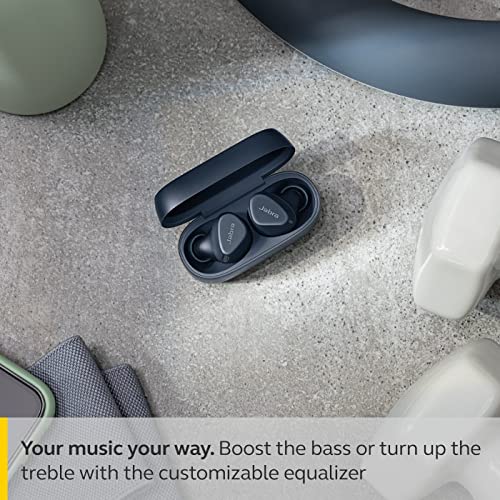 Image of Jabra Elite 4 Active in-Ear Bluetooth Earbuds - True Wireless Earbuds with Secure Active Fit, 4 Built-in Microphones, Active Noise Cancellation and Adjustable HearThrough Technology - Navy