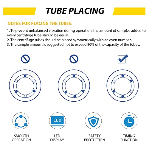 CGOLDENWALL Centrifuga da Laboratorio 10ml*6