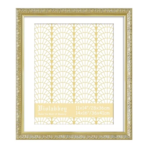 VIOLABBEY 14x16 Picture Frame Gold Ornate Vintage Photo Frame
