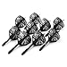 CUESOUL 9 Pieces Integrated Dart Shaft and Flights Dart Shaft Length 21mm/28mm/33mm,Black Skull Dart Flights