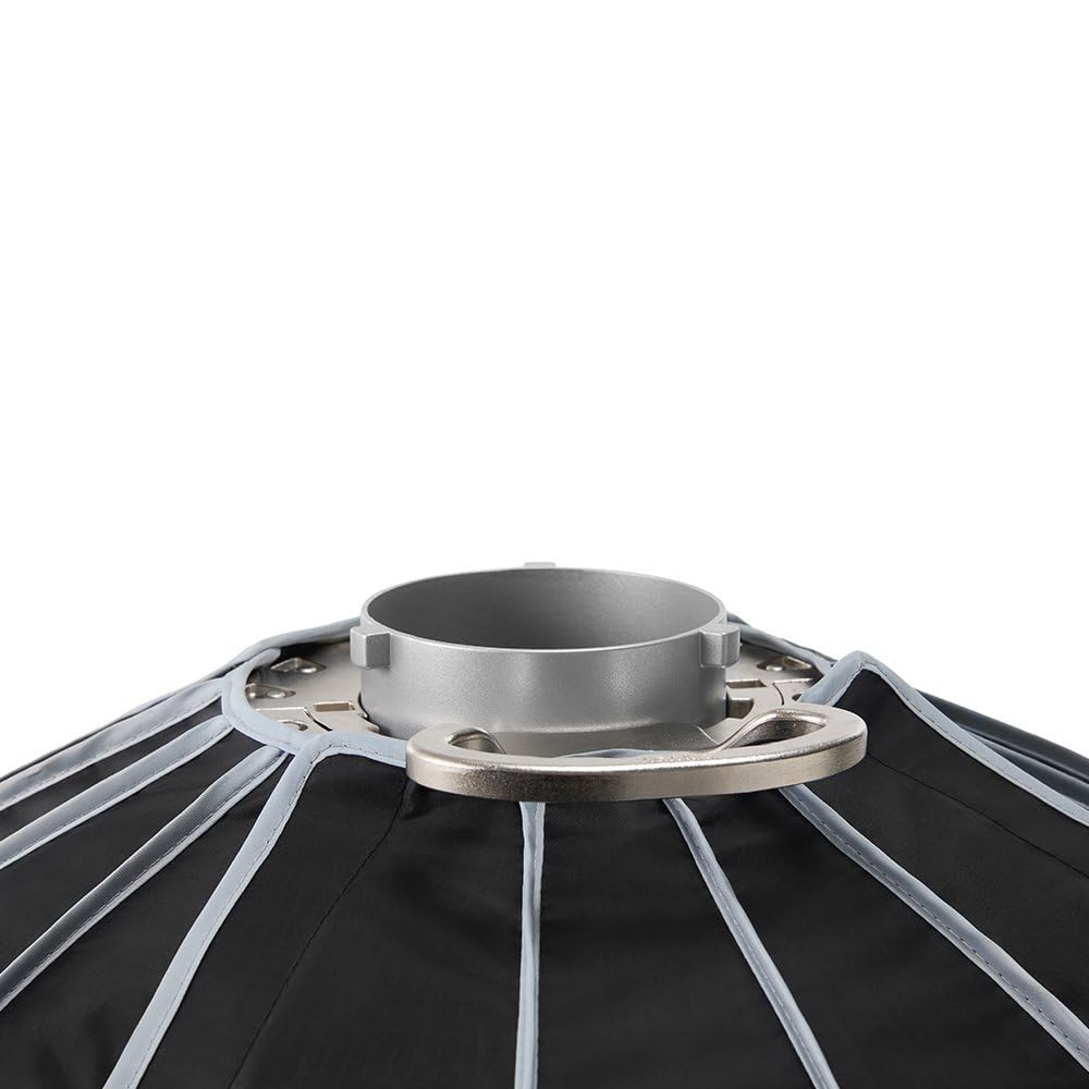 Aputure Light Dome Quick Dome 90 Softbox Support circulaire Bowens avec système de libération rapide, diffusion, grille de contrôle de la lumière et sac de transport pour lumière vidéo LED 90 cm