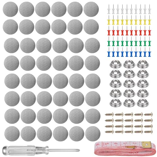 Zocipro Lot de 100 Kit de Réparation pour Ciel de Toit Voiture, Rivets de Réparation pour Ciel de Toit de Voiture pour Fixe Tissu pour Revêtement de Voiture avec Goupilles, Tournevis et Mètre Ruban