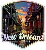 New Orleans Louisiana A Holographic Souvenir Vinyl Decal Sticker 2-Inch