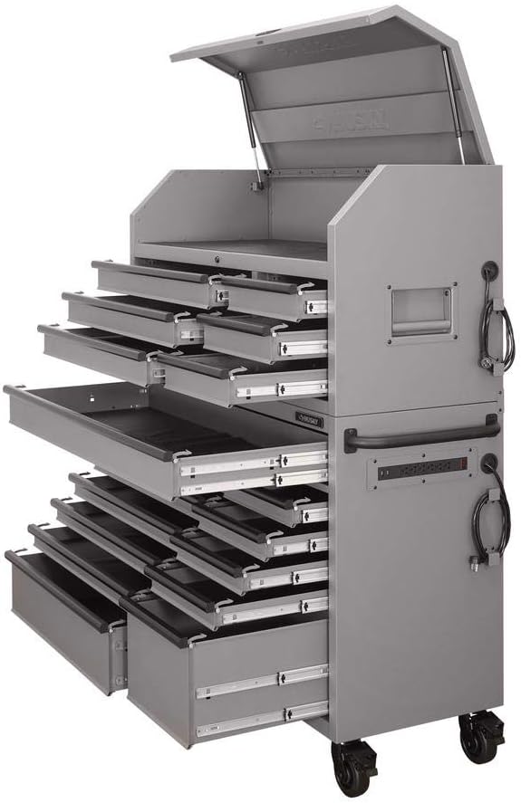 Husky 56 in. 18-Drawer Professional Tool Chest and Cabinet Set, Matte Gray : Tools & Home Improvement