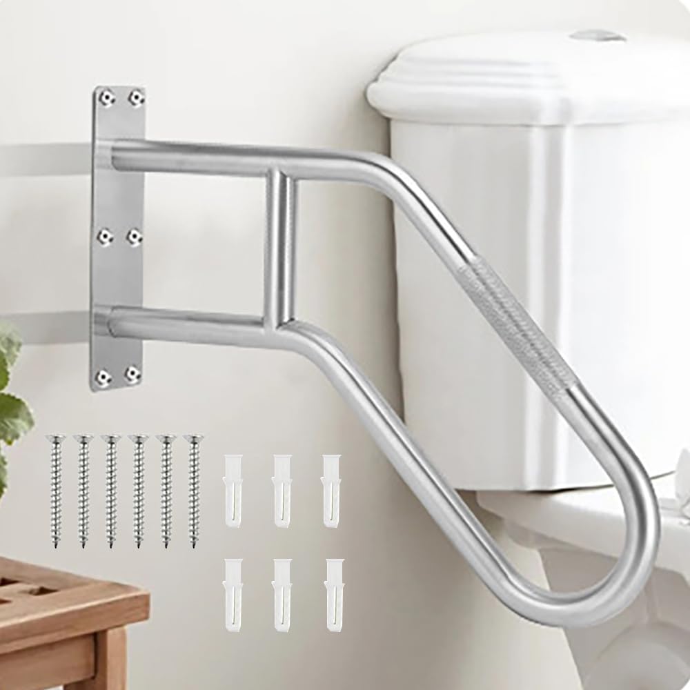 Corrimano a Forma di U,Corrimano Sulle Scale,Robuste Ringhiere Antiscivolo Per Garage,Ringhiera Per Scale in Acciaio Inox, per Giardino, Garage, Veranda, Interni ed Esterni (50 cm)