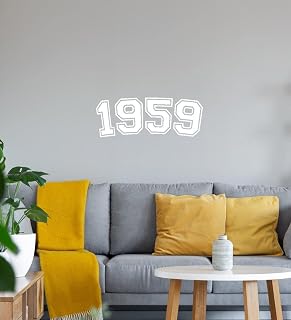1959 - Adhesivo decorativo para pared (40 x 15 cm), color blanco