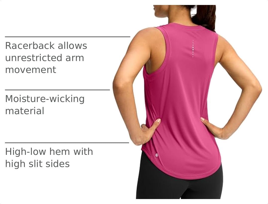  Women's Workout Tank Top Racerback Athletic Shirt thumbnail