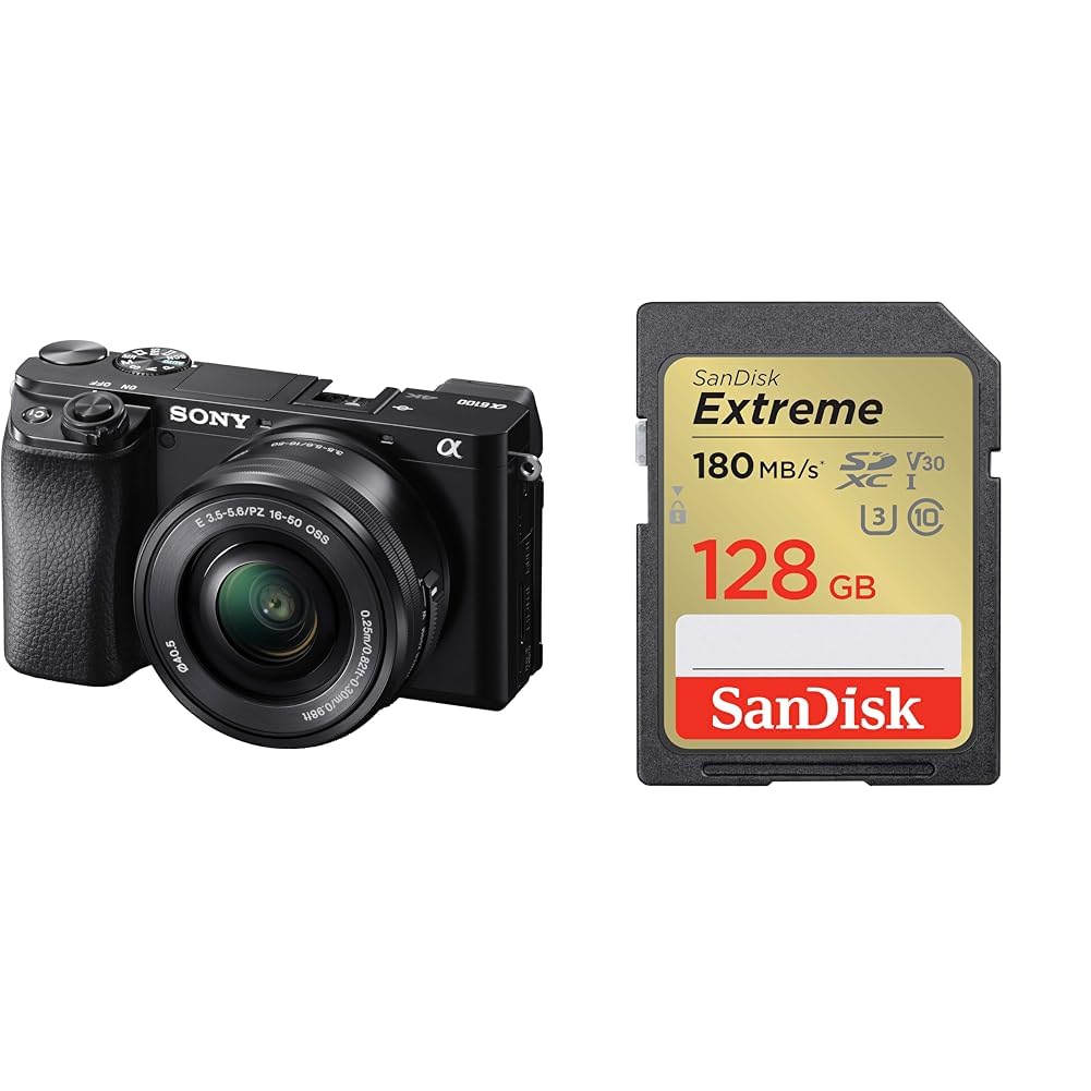 Sony Alpha ILCE 6100L 24.2 MP Mirrorless Digital SLR Camera with 16-50 mm Power Zoom Lens | APS-C Se