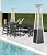Pyramid Patio Heater, 48,000 BTU Outdoor Heaters for Patio Propane with Detachable Table, Detachable Wheels, Protective Cover for Outdoor Terrace Garden Poolside(Black)