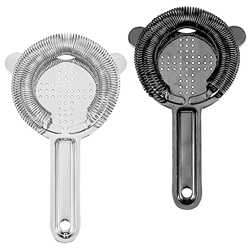 Cocktail Zeef RVS Bar, Cocktail Zeef, RVS Bar Zeef Cocktail Zeef Roestvrij Staal Bar Ice Fruit Separator Filtering Tool voor Barman (Zwart) - Image 5