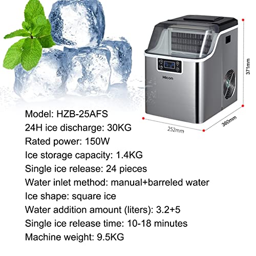 Máquina para fabricar hielo de encimera 44 lb 25X26X37 cm miniatura 4