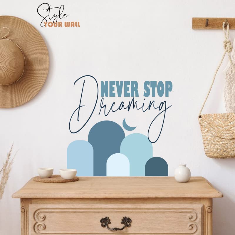 Image of Kotart - Never Stop Dreaming Vinyl Wall Stickers /Decals for Kids Room Living Room Bedroom Office Wall Decor