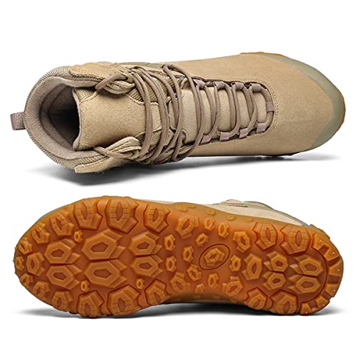 Unisex Suede Lederen Waterdichte Hoge Top Wandelschoenen Outdoor Wandelen Antislip Trekking Laarzen Slijtvaste Bergbeklimmen Laarzen Woestijn Laarzen voor Mannen en Vrouwen - Image 4