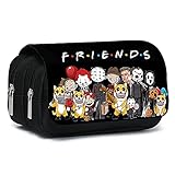 Halloween Horror Movie Theme Pencil Case Large Capacity Pen Pouch Big Bag Box Stationery Bag School for Teens Girls Adults Student
