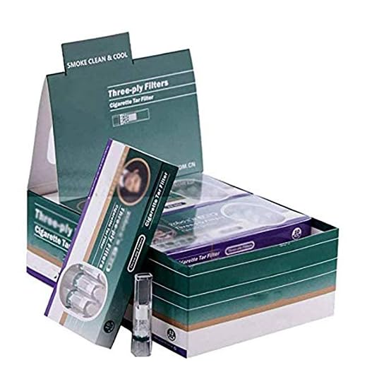 LUCKFY Cigarette Filters - Cigarette Holder - Triple Health Anti Tar Filter Tips Slim for Slim Cigarettes and Roll Ups Disposable,12 Packs x 10-filters,Male